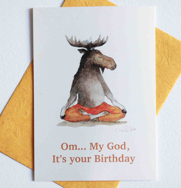 Om.. My God its your Birthday Yoga Card