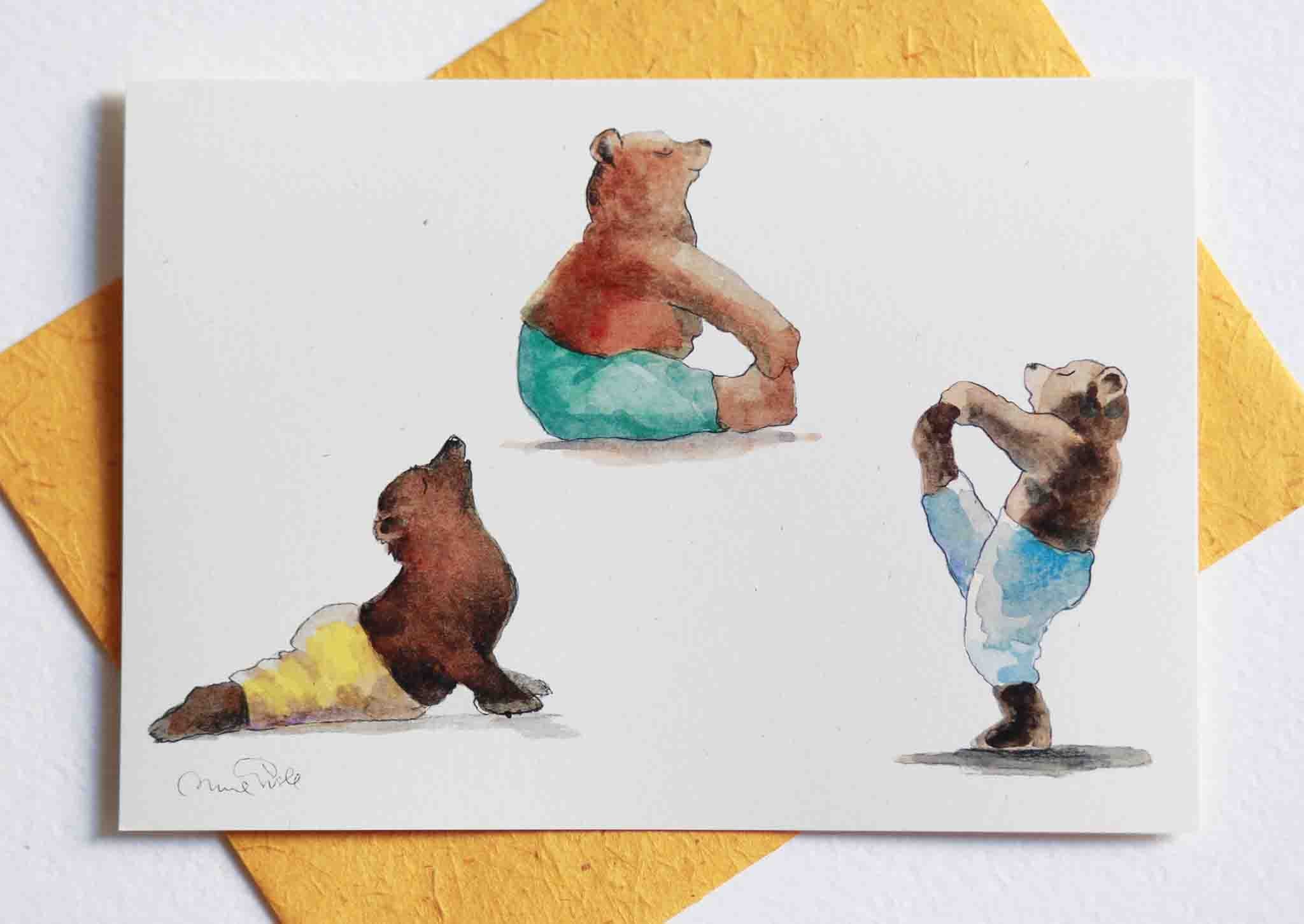 Bears Yoga Card